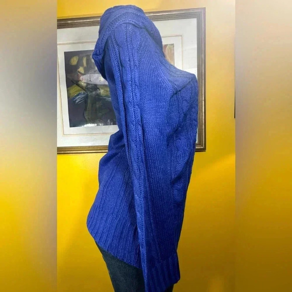 Hannah Women’s Blue Cowl Neck Sweater - Picture 3 of 12